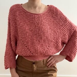 By Anthropologie Crewneck Batwing Knit Sweater - XXS
